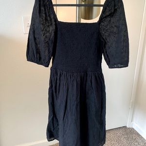Dunnes Smocked Black Dress Size 4